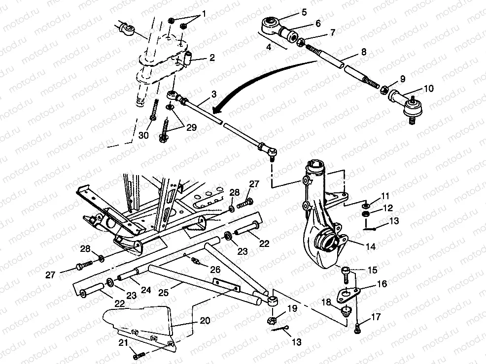 A-ARM/STRUT MOUNTING SPORTSMAN 500 W969244 and SWEDISH SPORTSMAN 500 S96924 (4936093609C001) | A-ARM/STRUT MOUNTING SPORTSMAN 500 W969244 and SWEDISH SPORTSMAN 500 S96924 (4936093609C001)