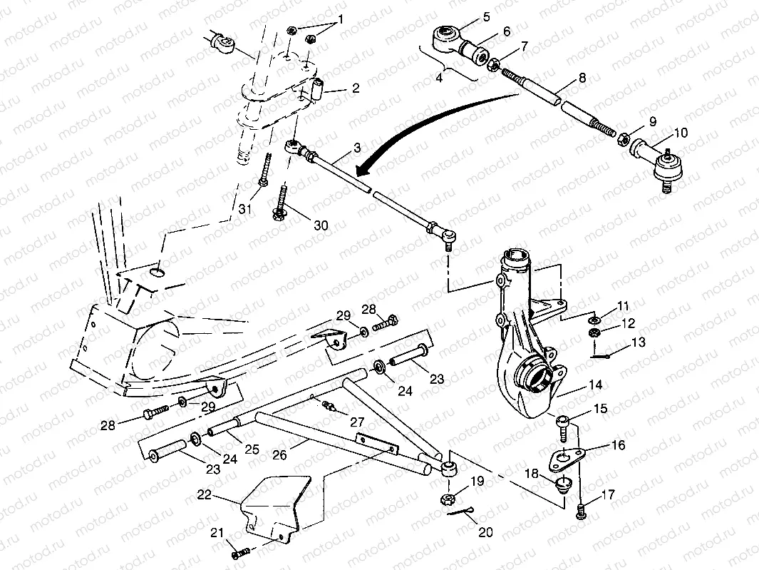 A-ARM/STRUT MOUNTING XPLORER 400L W969140 (4935983598B013) | A-ARM/STRUT MOUNTING XPLORER 400L W969140 (4935983598B013)