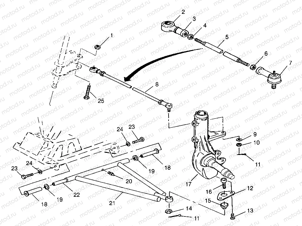 A-ARM/STRUT MOUNTING XPRESS 300 W969530 and XPRESS 400 W969540 (4935923592C003) | A-ARM/STRUT MOUNTING XPRESS 300 W969530 and XPRESS 400 W969540 (4935923592C003)