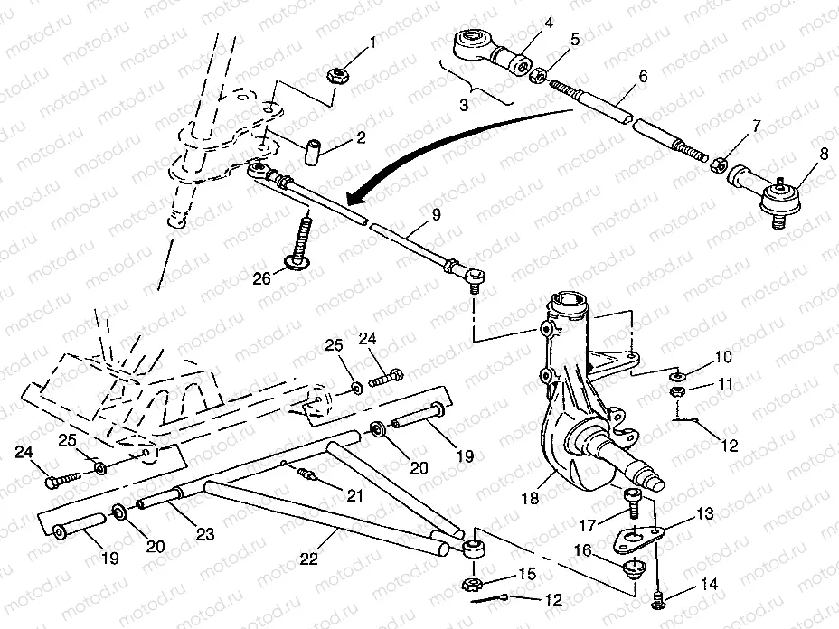 A-ARM/STRUT MOUNTING XPRESS 300 W97CA28C and  XPRESS 400L W97CA38C (4939603960C003) | A-ARM/STRUT MOUNTING XPRESS 300 W97CA28C and  XPRESS 400L W97CA38C (4939603960C003)