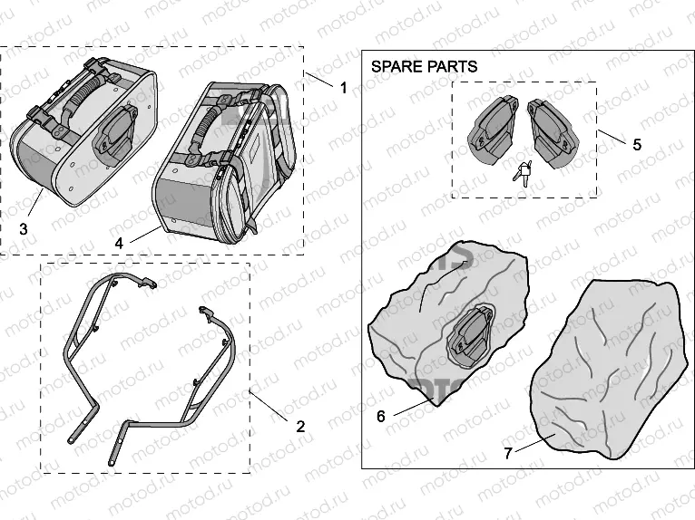 Acc.-Top/cases, side cases I