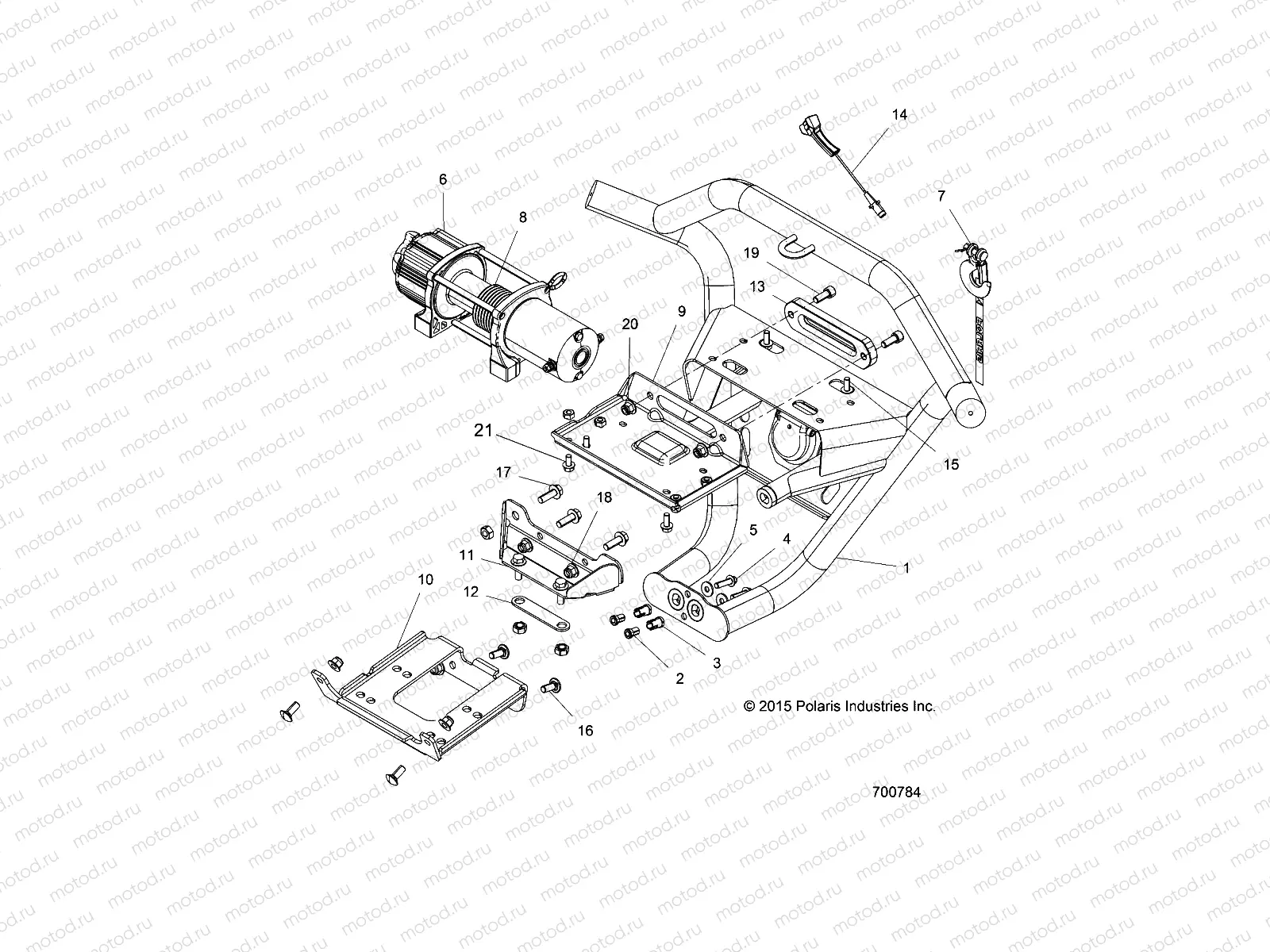 ACCESSORY | ACCESSORY, FRONT BUMPER, W/WINCH - Z16VDM99AM (700784)