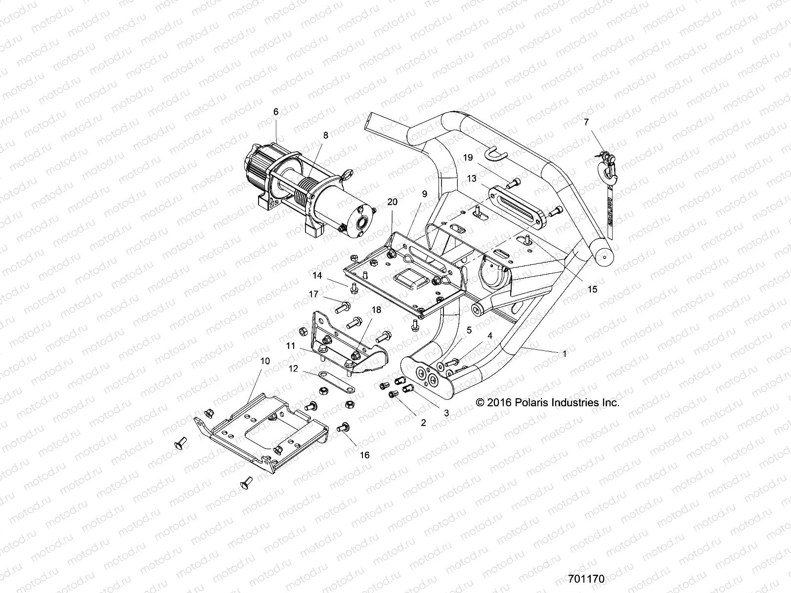 ACCESSORY | ACCESSORY, FRONT BUMPER, W/WINCH - Z18VFM99AL (701170)