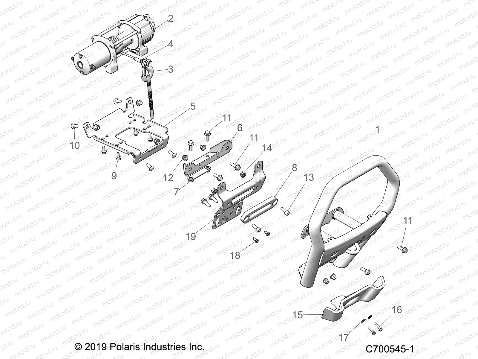 ACCESSORY | ACCESSORY, FRONT BUMPER, W/WINCH - Z21NAR99AN/BN (C700545-1)