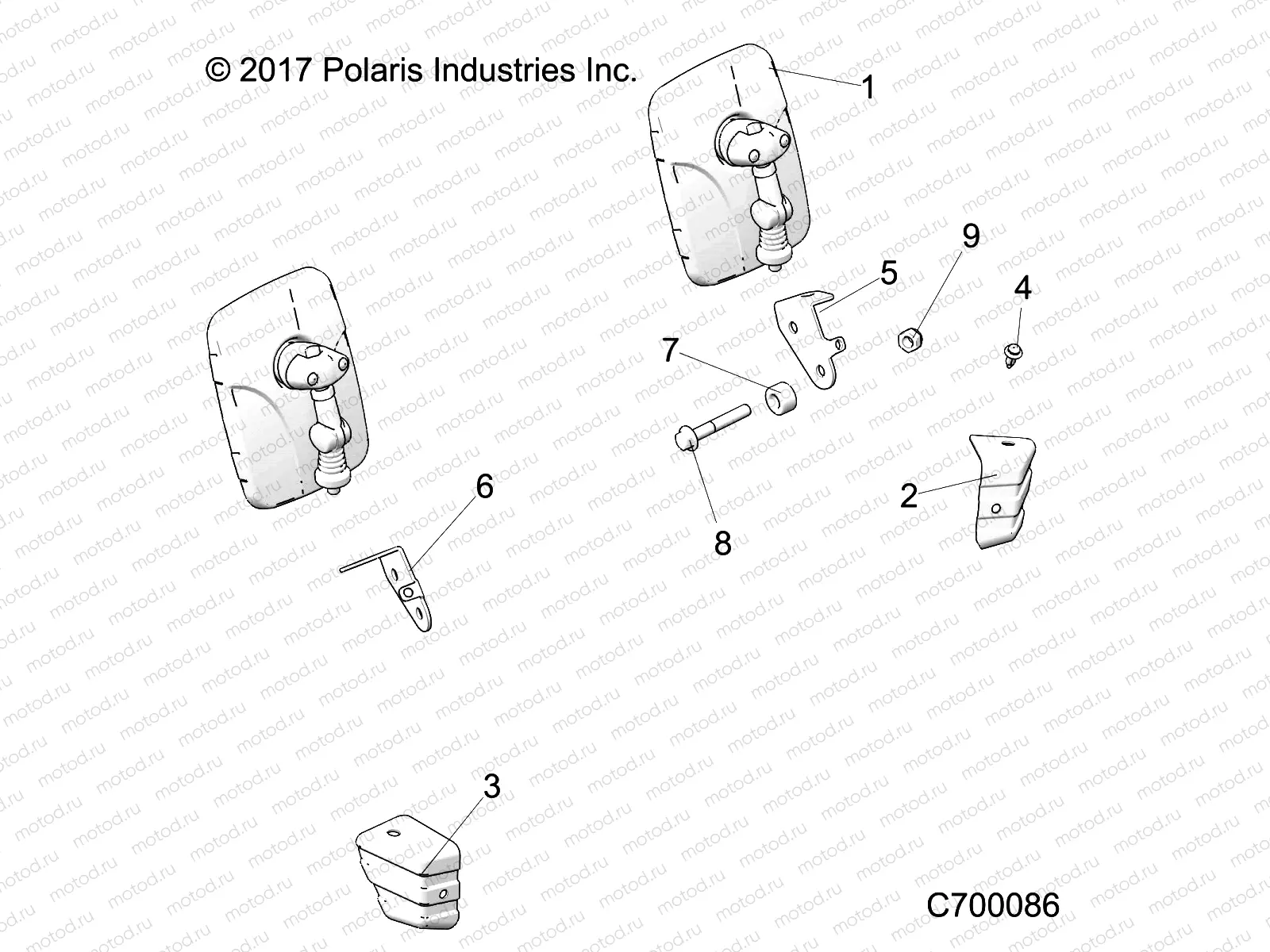 ACCESSORY | ACCESSORY, MIRRORS - R21RRED4FA/NA/SCA (C700086)