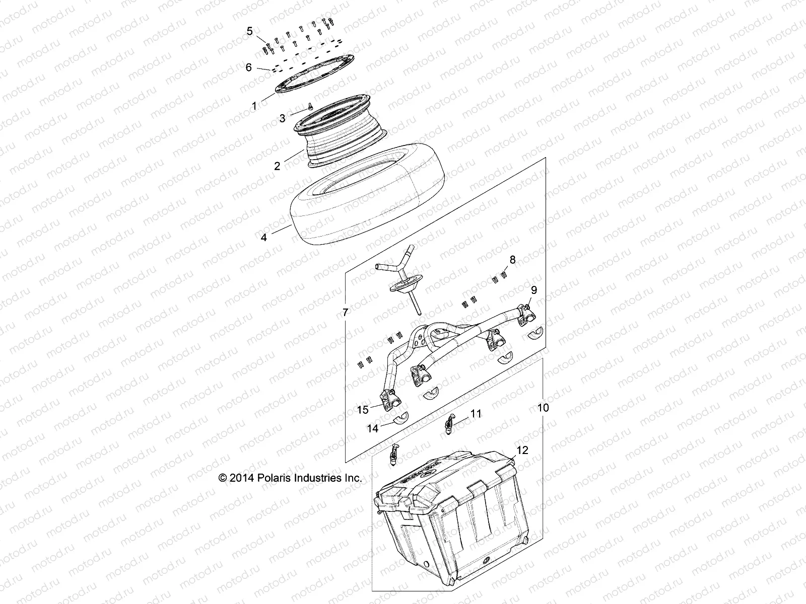 ACCESSORY | ACCESSORY, REAR BOX AND TIRE - Z15VDK99AA (49RGRBOX151K)