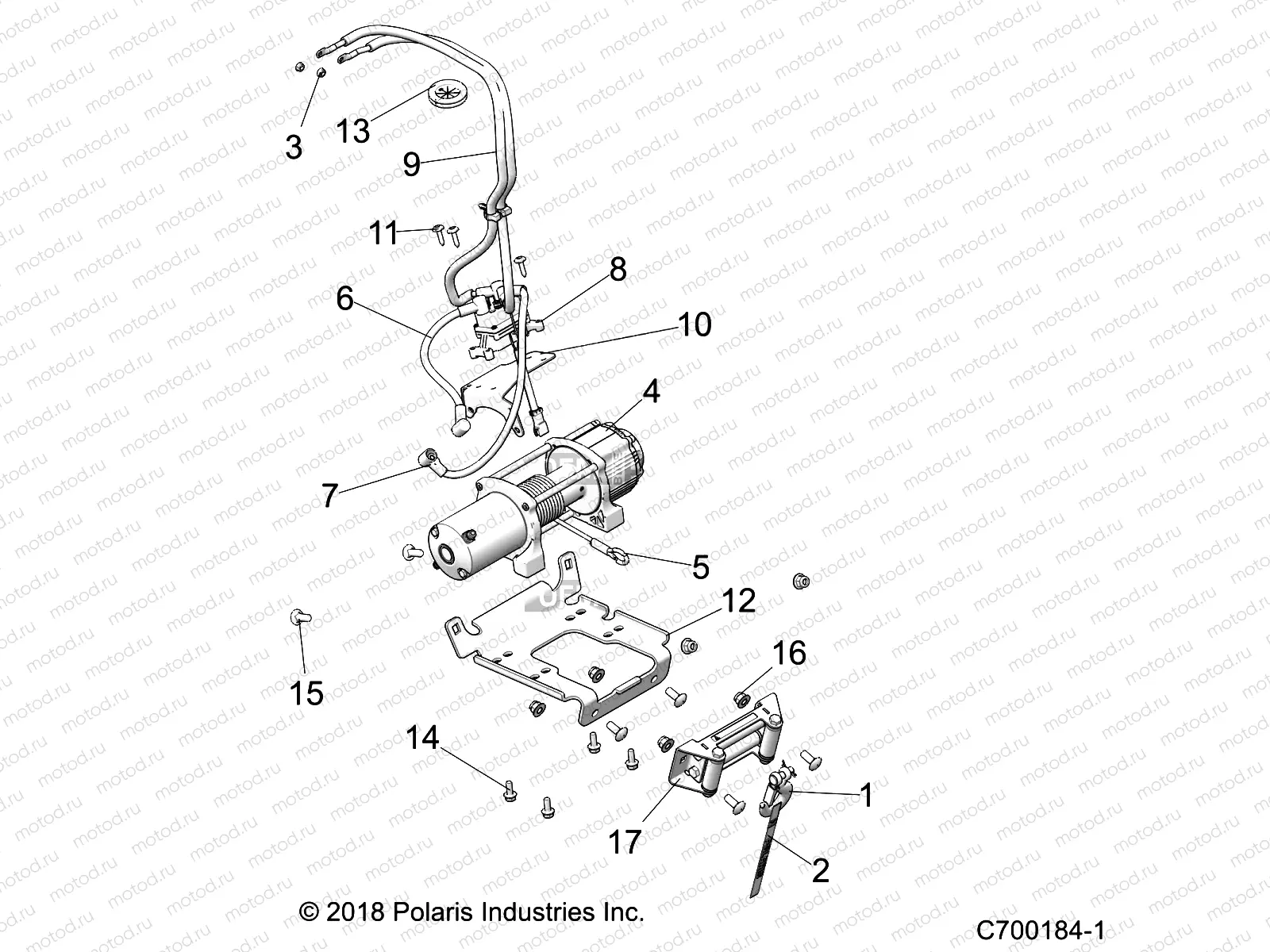 ACCESSORY | ACCESSORY, WINCH - R19RGE99AR/EBR/UAF/UBF/UAM/UBM/UA9/UB9/UAL/KAK/KBK (C700184-1)