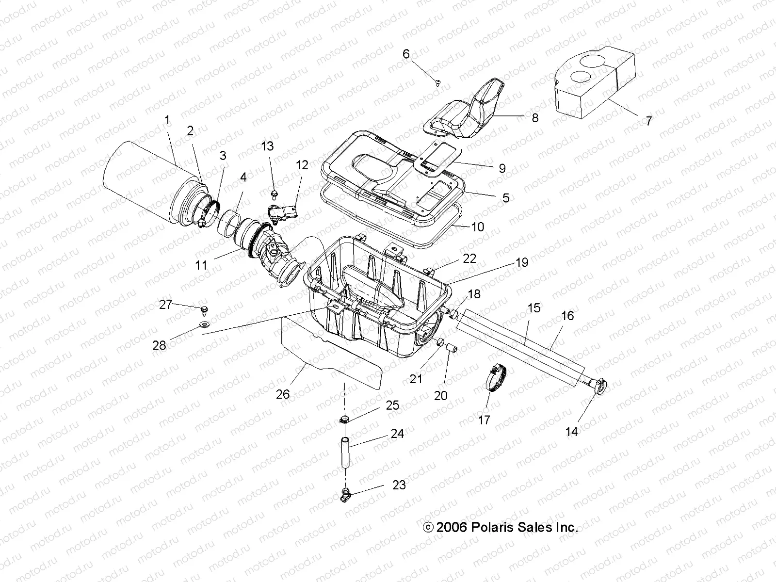 AIR BOX - A07MH76AL/AQ/AX/AY/AZ/A2MN76AF/AT/AY (49ATVAIRBOX800EFI) | AIR BOX - A07MH76AL/AQ/AX/AY/AZ/A2MN76AF/AT/AY (49ATVAIRBOX800EFI)