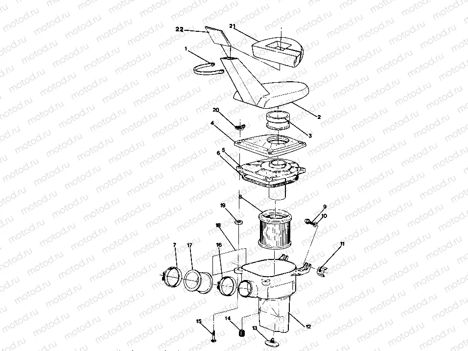 AIR BOX ASSEMBLY 250 4X4 (4919791979008A) | AIR BOX ASSEMBLY 250 4X4 (4919791979008A)