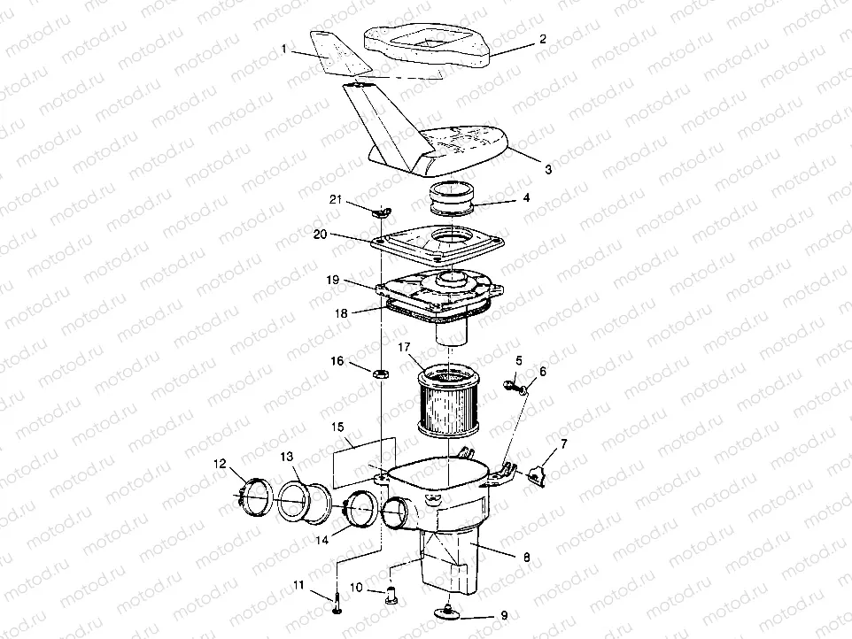 AIR BOX ASSEMBLY 2x4 400L W957540 (4930093009A015) | AIR BOX ASSEMBLY 2x4 400L W957540 (4930093009A015)
