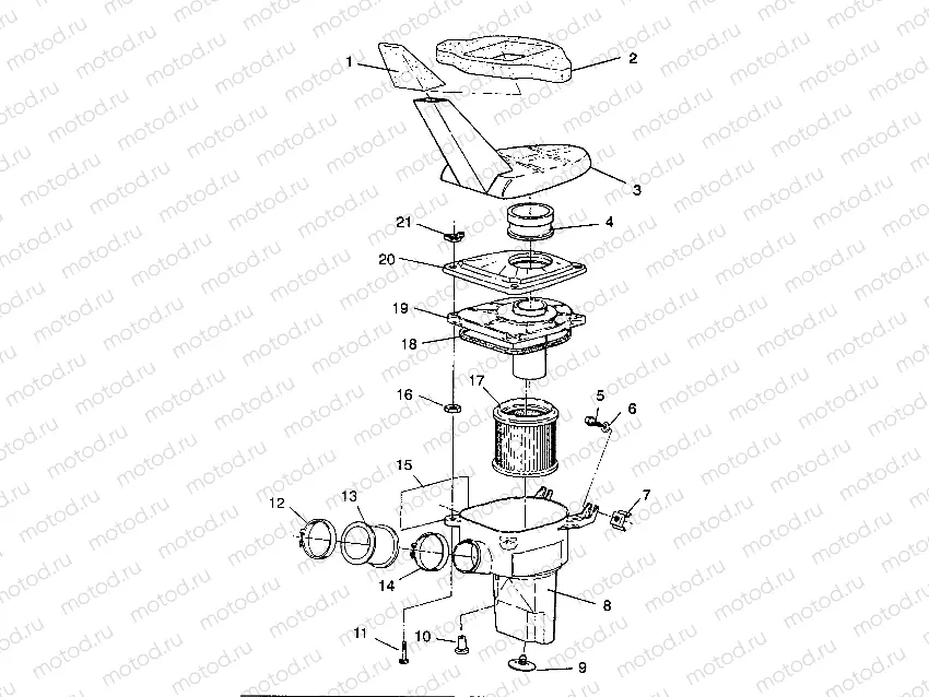 AIR BOX ASSEMBLY 4X4 250 W938127 (4924042404009A) | AIR BOX ASSEMBLY 4X4 250 W938127 (4924042404009A)