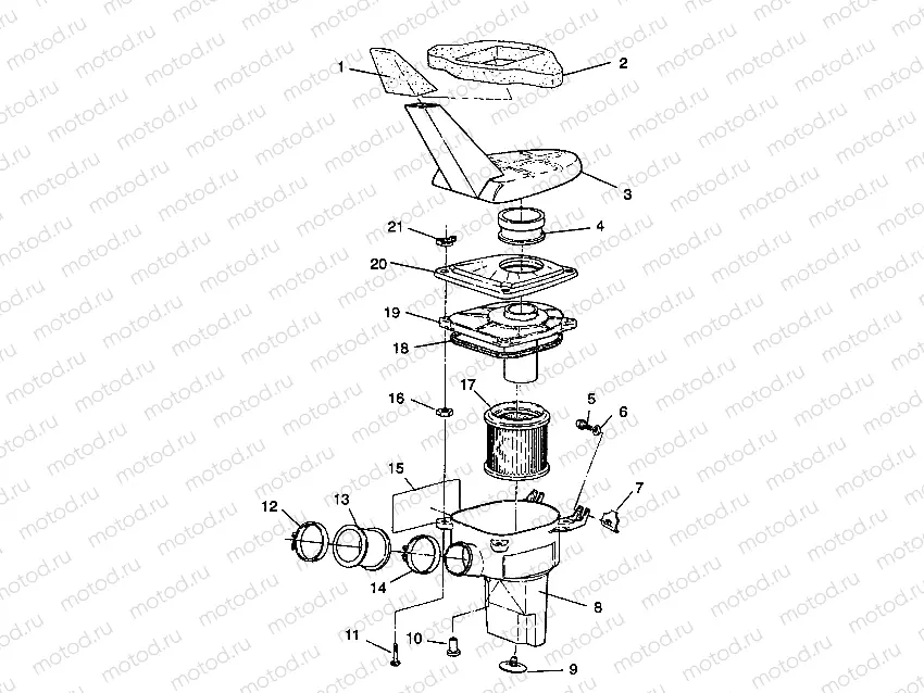 AIR BOX ASSEMBLY 6X6 350L S938739 (4924362436011A) | AIR BOX ASSEMBLY 6X6 350L S938739 (4924362436011A)