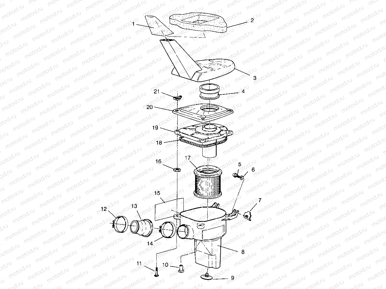 AIR BOX ASSEMBLY 6x6 400L - U.S. W958740 | AIR BOX ASSEMBLY 6x6 400L - U.S. W958740, SWEDISH S958740 and NORWEGIAN N95 (4930273027B003)