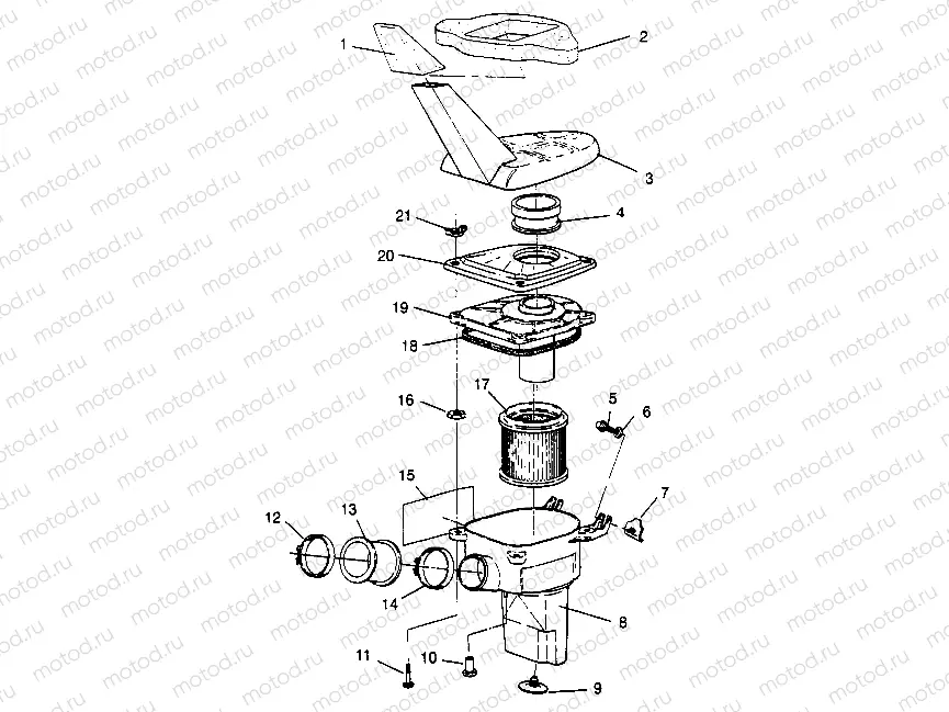 AIR BOX ASSEMBLY Sport 400L W958540 (4930133013B001) | AIR BOX ASSEMBLY Sport 400L W958540 (4930133013B001)