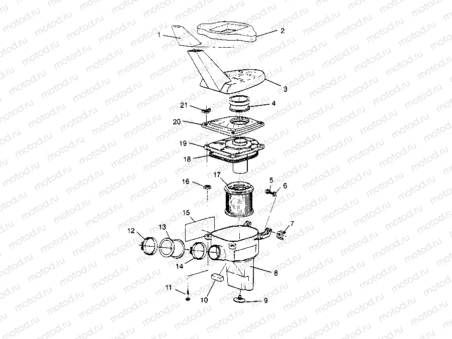 AIR BOX ASSEMBLY  Trail Boss W958527 (4930323032A014) | AIR BOX ASSEMBLY  Trail Boss W958527 (4930323032A014)