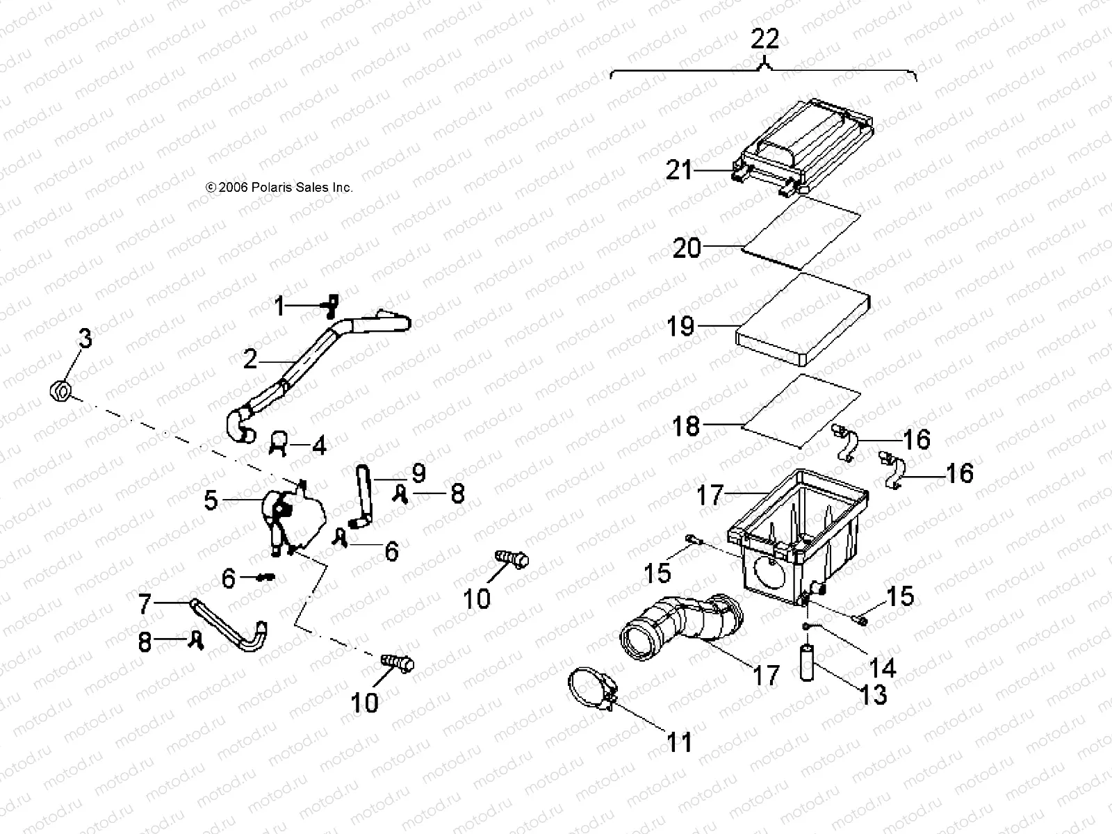 AIR CLEANER - A07KA05CA/CB/CD (49ATVAIRBOX07PRED50) | AIR CLEANER - A07KA05CA/CB/CD (49ATVAIRBOX07PRED50)
