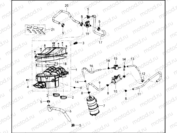 AIR CLEANER AND EVAPORATIVE EMISSIONS