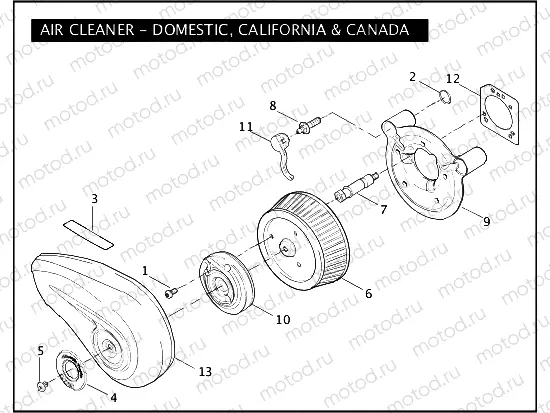 AIR CLEANER - DOMESTIC, CALIFORNIA, & CANADA