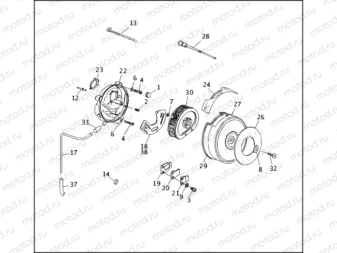 AIR CLEANER & ENRICHMENT CABLE (1 OF 3)