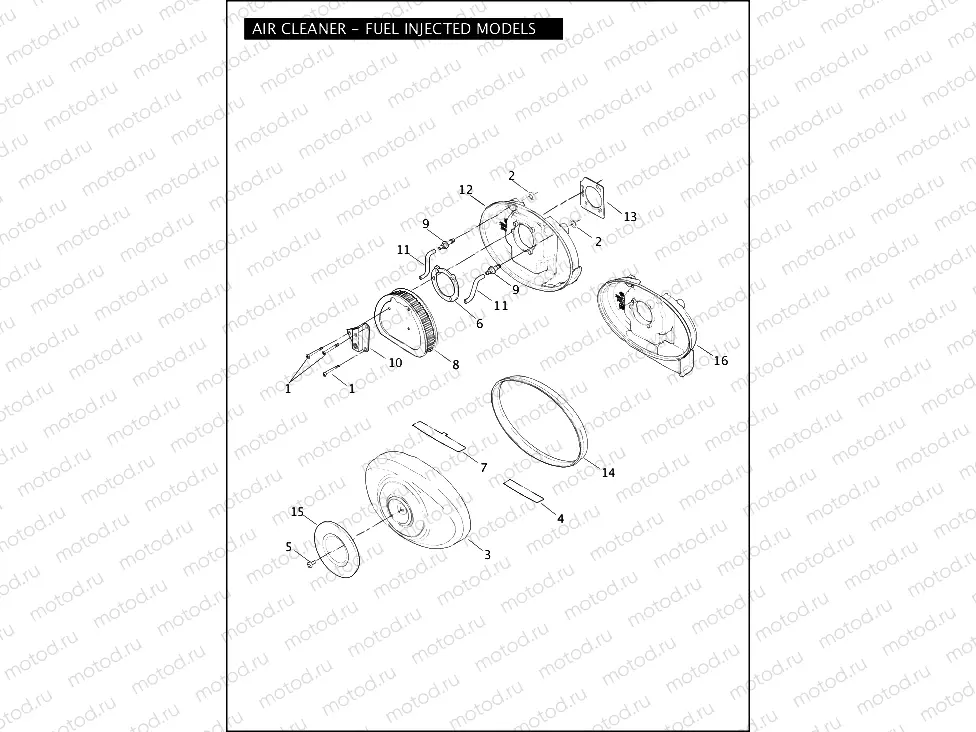 AIR CLEANER - FUEL INJECTED MODELS