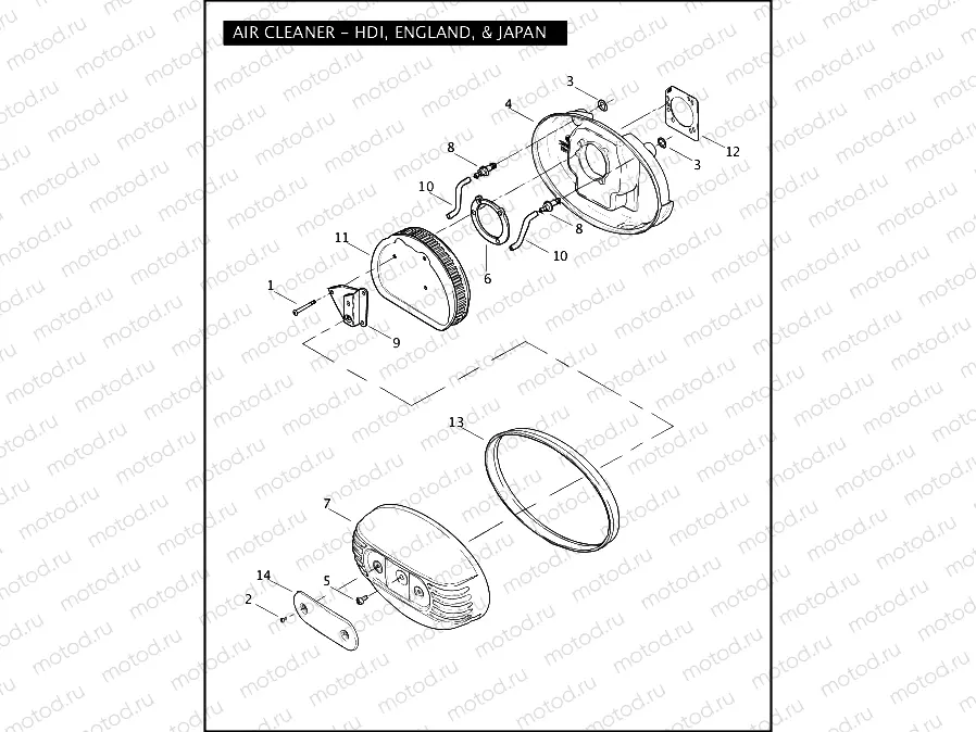 AIR CLEANER - HDI, ENGLAND, & JAPAN