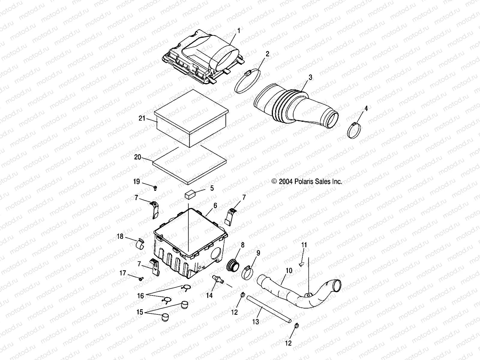 AIR INTAKE - A05GJ50AA/AB/AC (4995119511B13) | AIR INTAKE - A05GJ50AA/AB/AC (4995119511B13)
