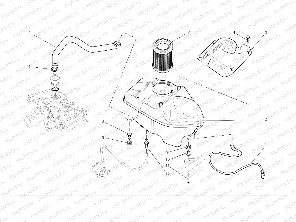 Air intake - oil breather