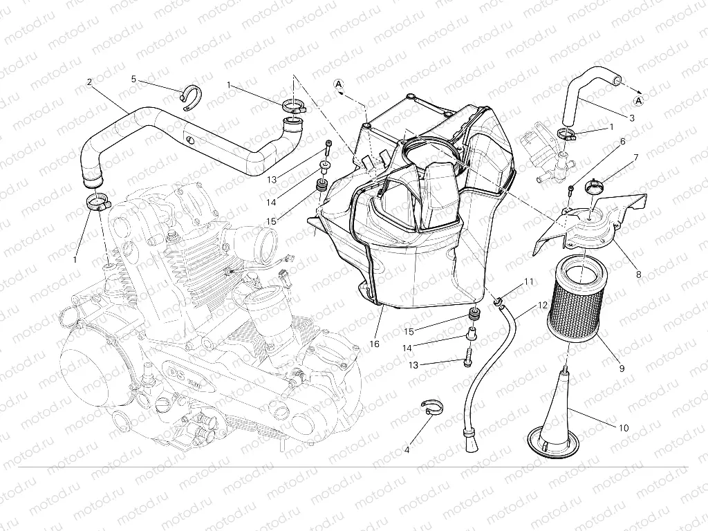 Air intake - oil breather