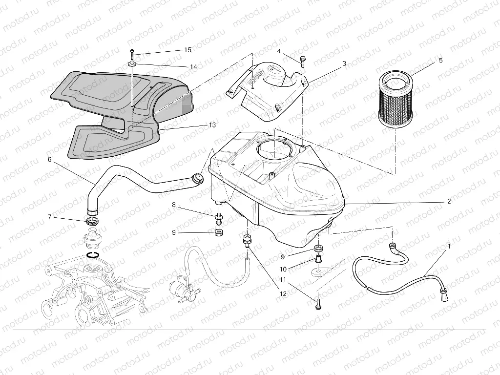 Air intake - oil breather