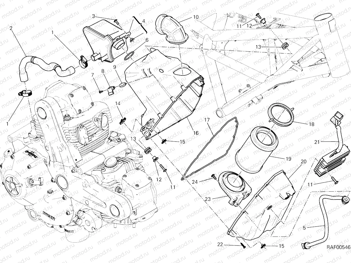 AIR INTAKE - OIL BREATHER