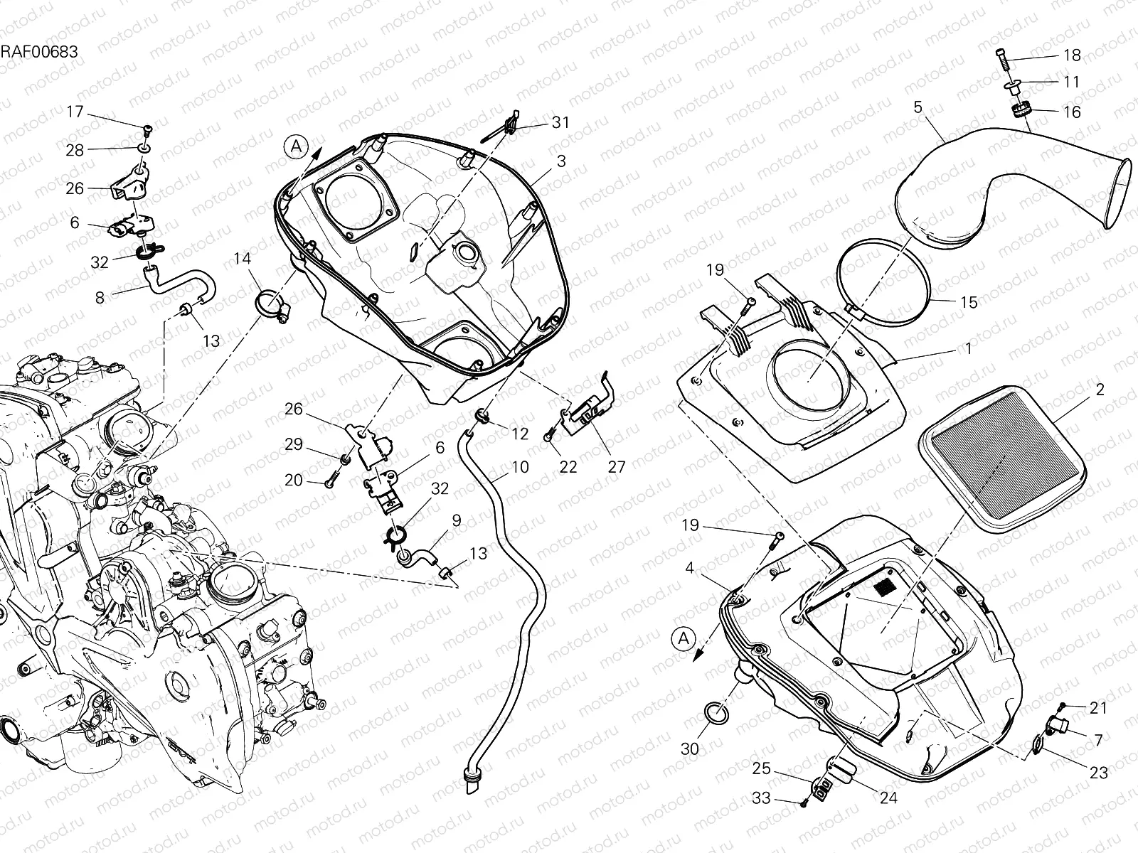 AIR INTAKE - OIL BREATHER