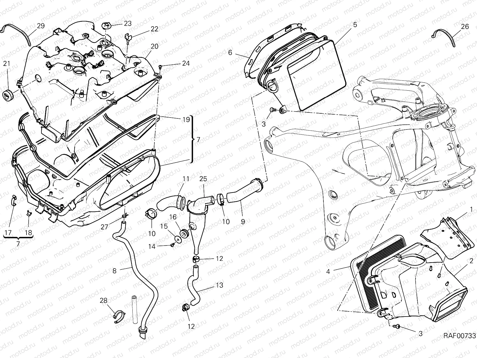 AIR INTAKE - OIL BREATHER