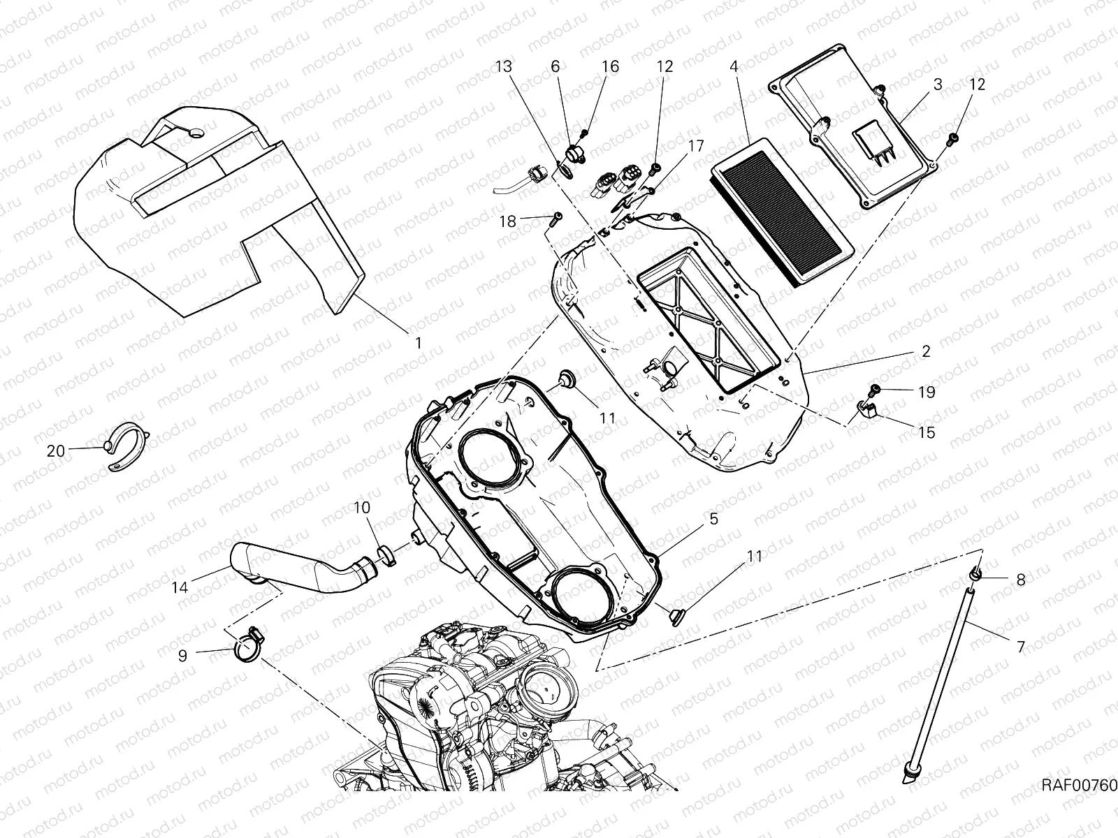 AIR INTAKE - OIL BREATHER