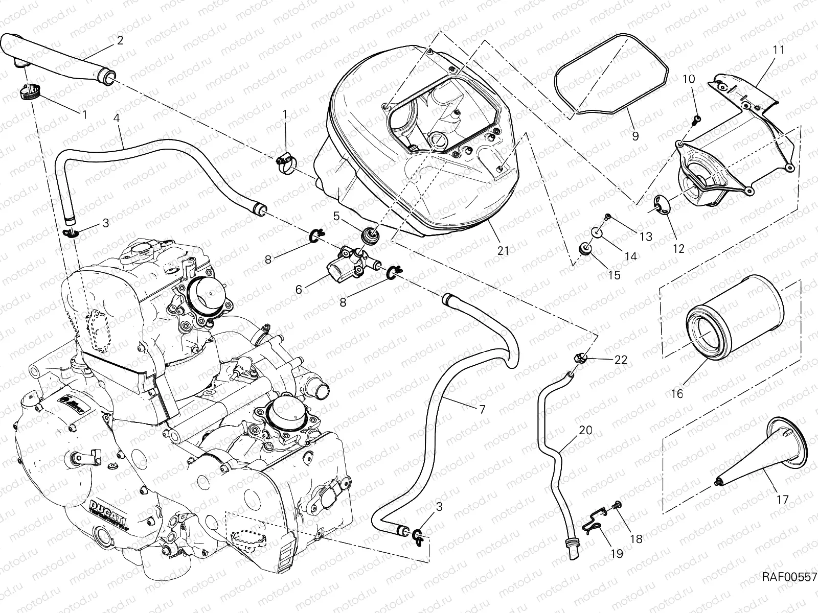 AIR INTAKE - OIL BREATHER [MOD:HYM 939]