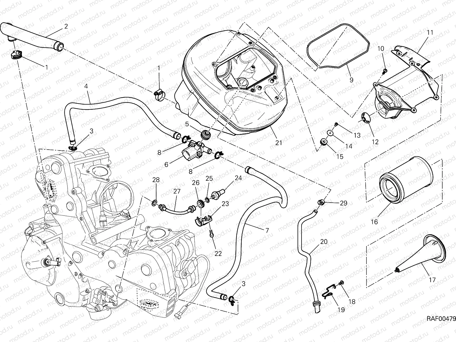 AIR INTAKE - OIL BREATHER [MOD:HYM;XST:AUS,EUR,FRA,JAP,TWN]