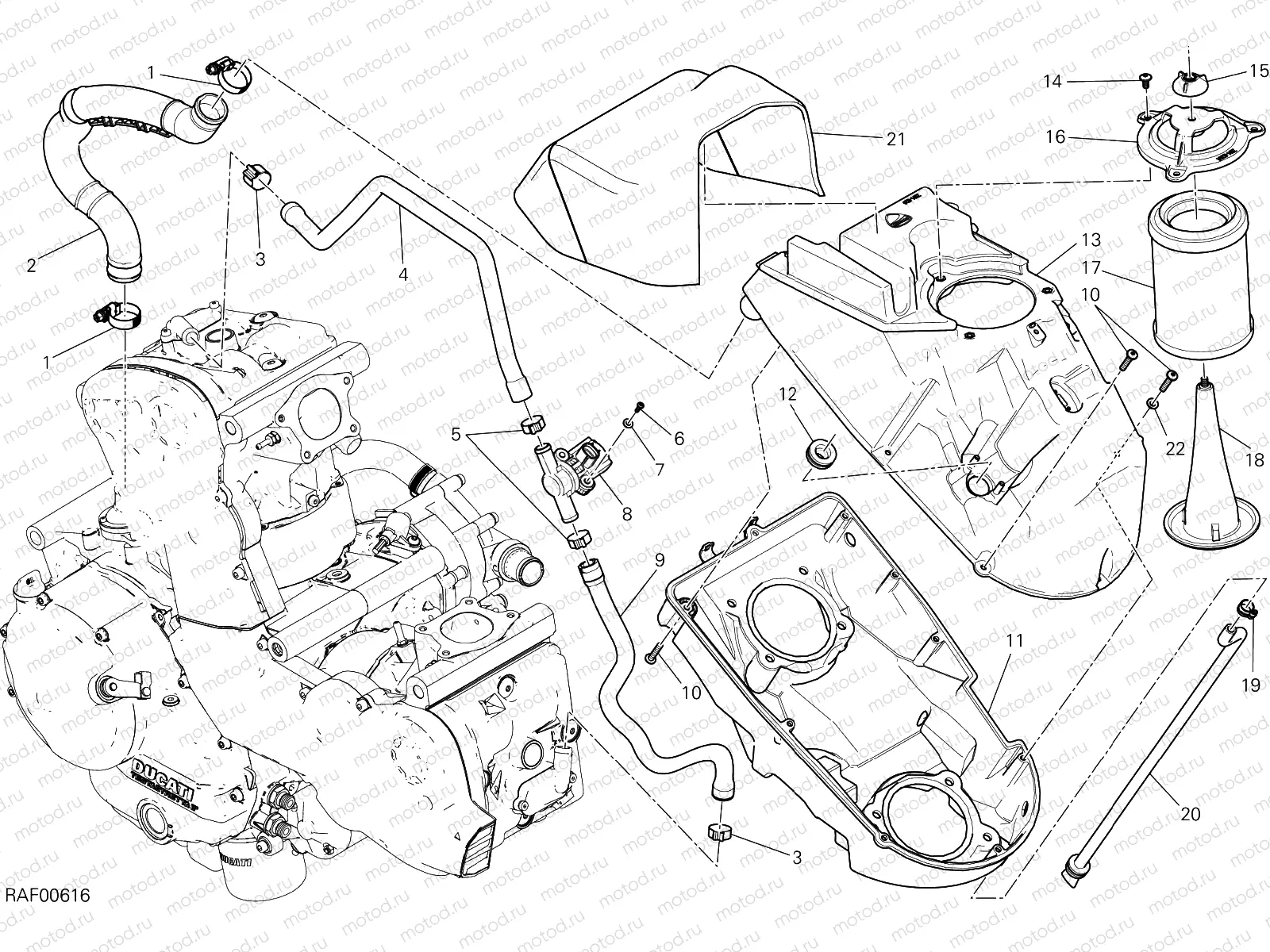 AIR INTAKE - OIL BREATHER [MOD:M 821]
