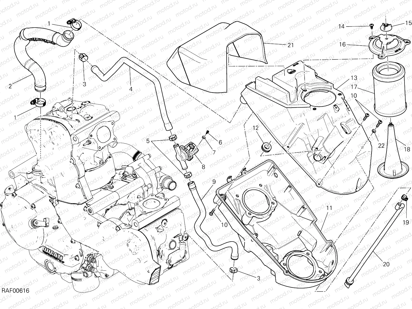 AIR INTAKE - OIL BREATHER [MOD:M 821]