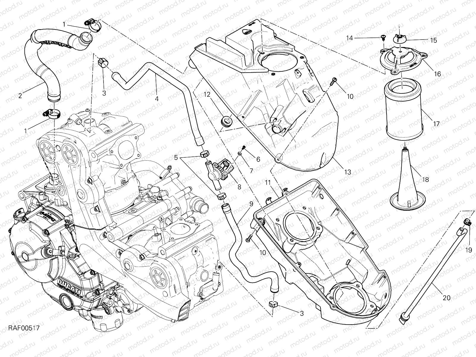 AIR INTAKE - OIL BREATHER [MOD:M821 STR]