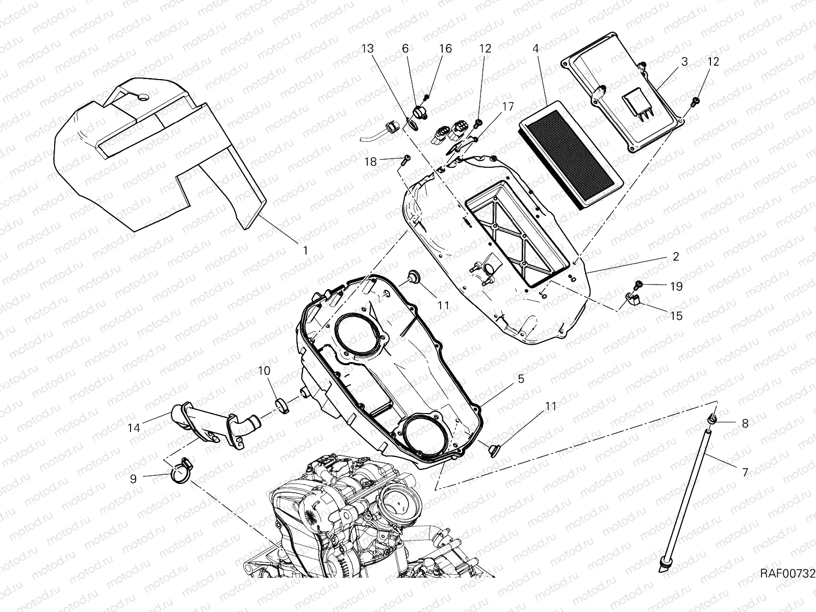 AIR INTAKE - OIL BREATHER [MOD:M937]