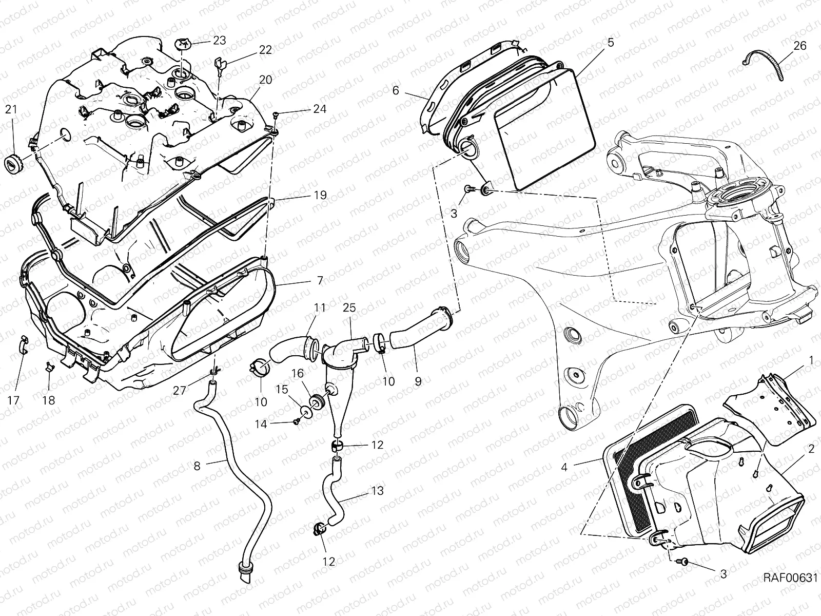 AIR INTAKE - OIL BREATHER [MOD:PANV4 S]