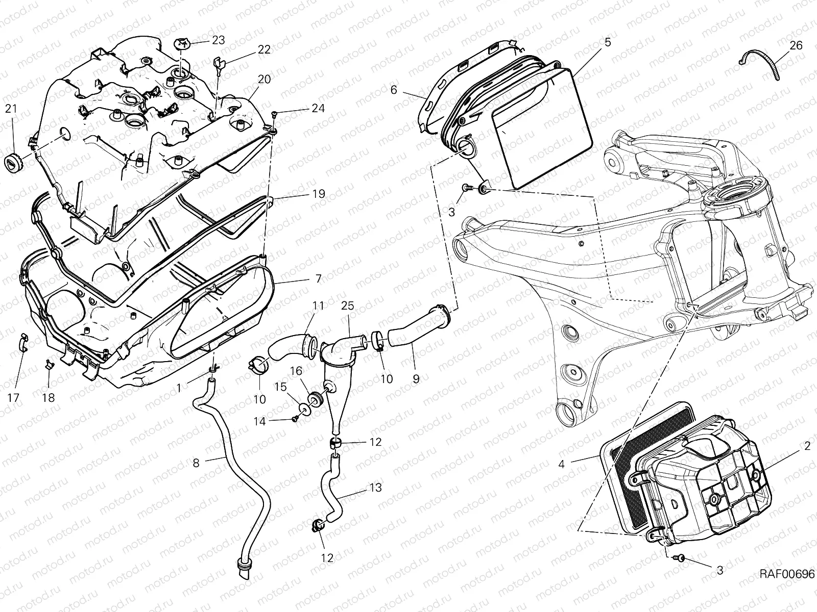 AIR INTAKE - OIL BREATHER [MOD:SFV4 S]