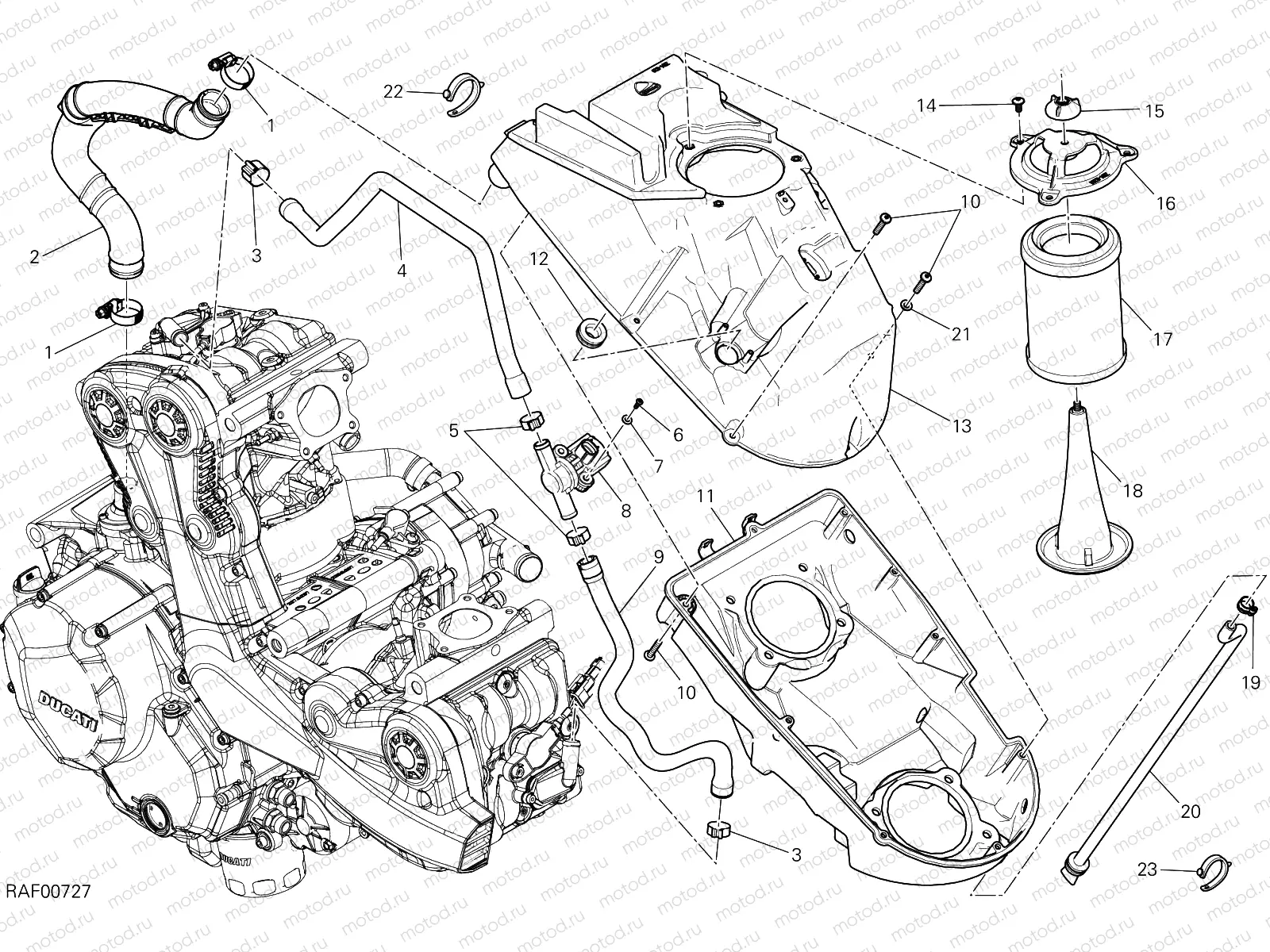 AIR INTAKE - OIL BREATHER [MOD:SS 950 S]