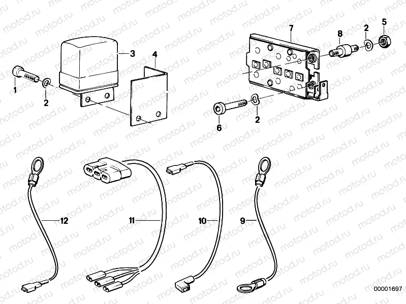 Alternator regulator, diode assy