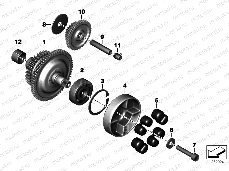 ALTERNATOR-STARTER ONE-WAY CLUTCH 2