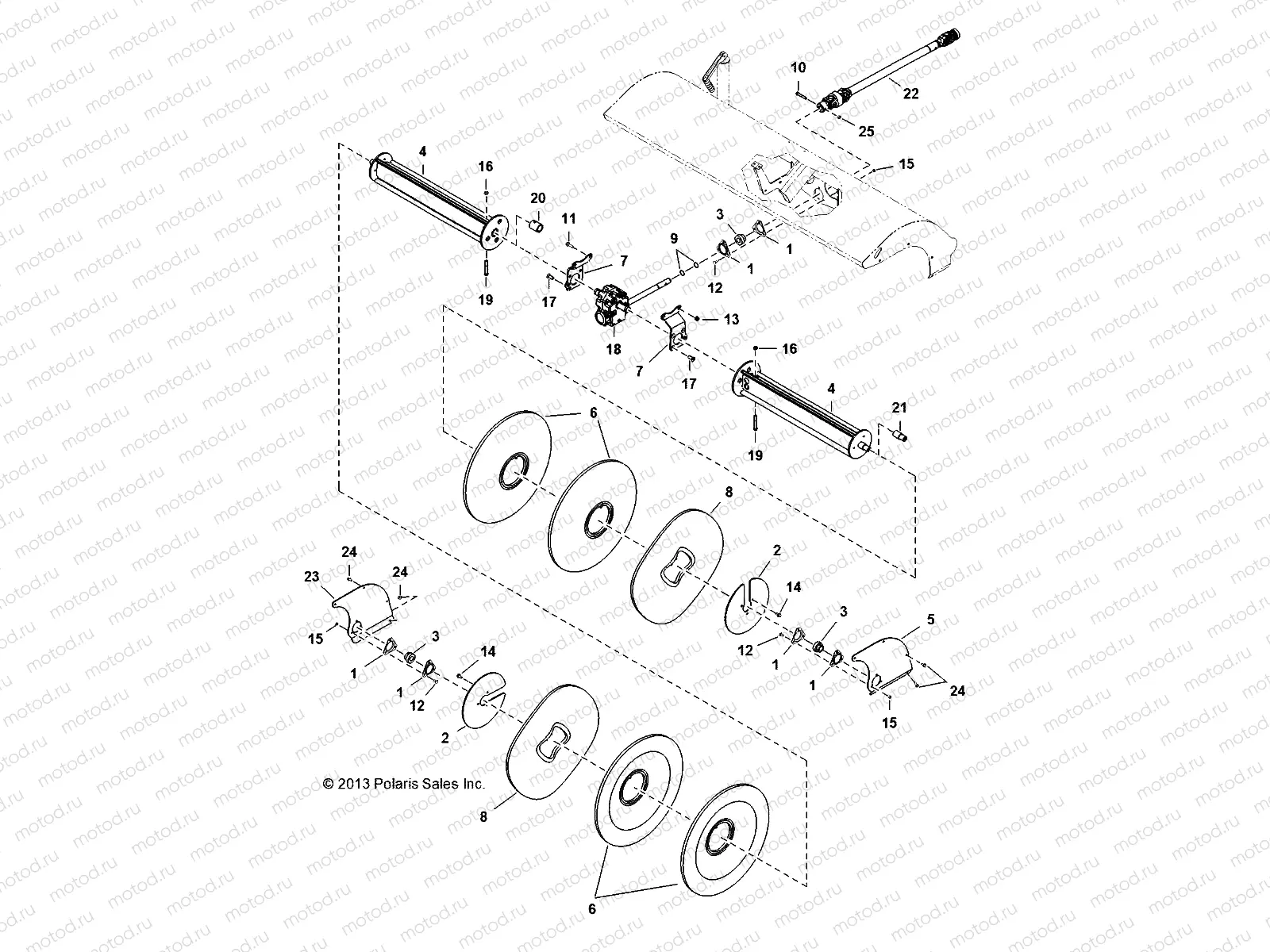 ANGLE BROOM | ANGLE BROOM, BRUSHES AND HOUSING - D163PD1AJ/B4-BRM (49BRUTUSBRUSH6679)