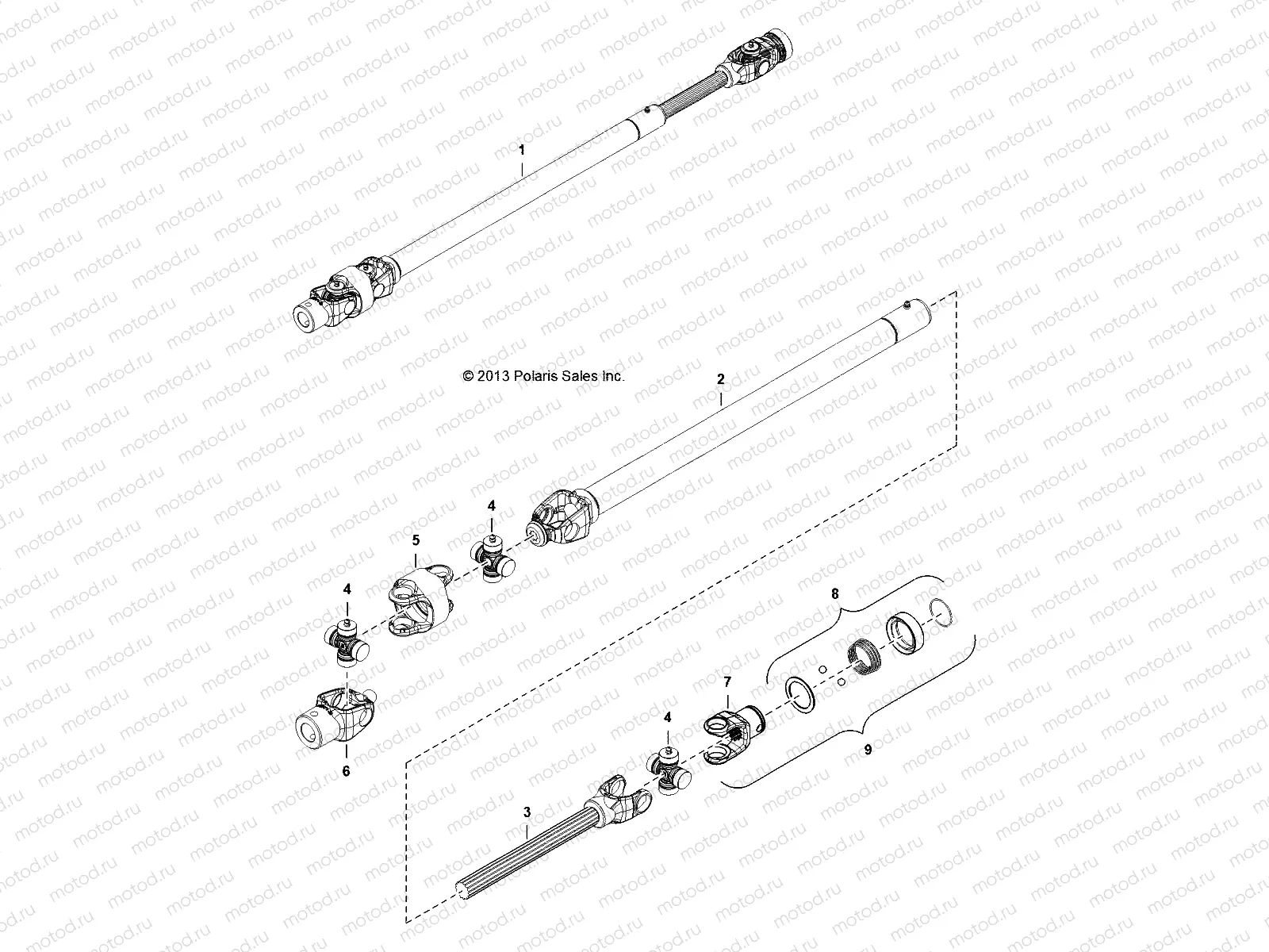 ANGLE BROOM | ANGLE BROOM, DRIVE SHAFT - D163PD1AJ/B4-BRM (49BRUTUSSHAFTDRV6680)