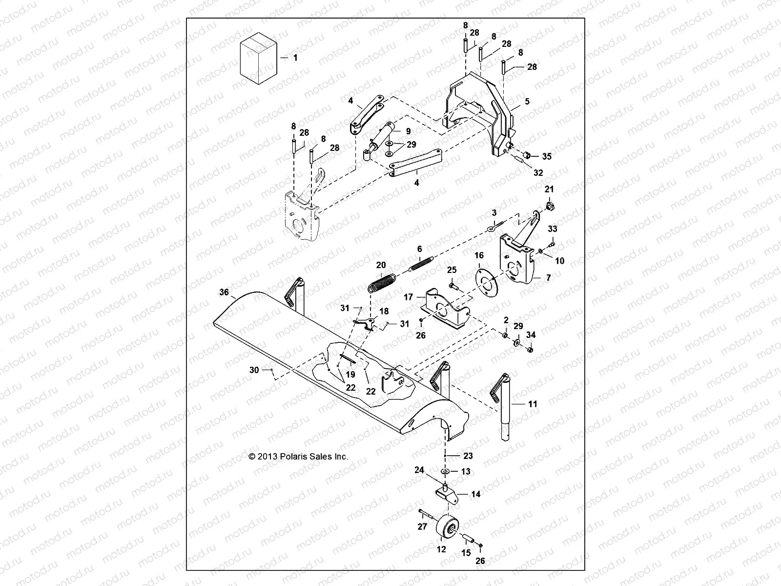 ANGLE BROOM | ANGLE BROOM, MAIN FRAME - D151M/2MPD1AJ-BRM (49BRUTUSFRAME6675)