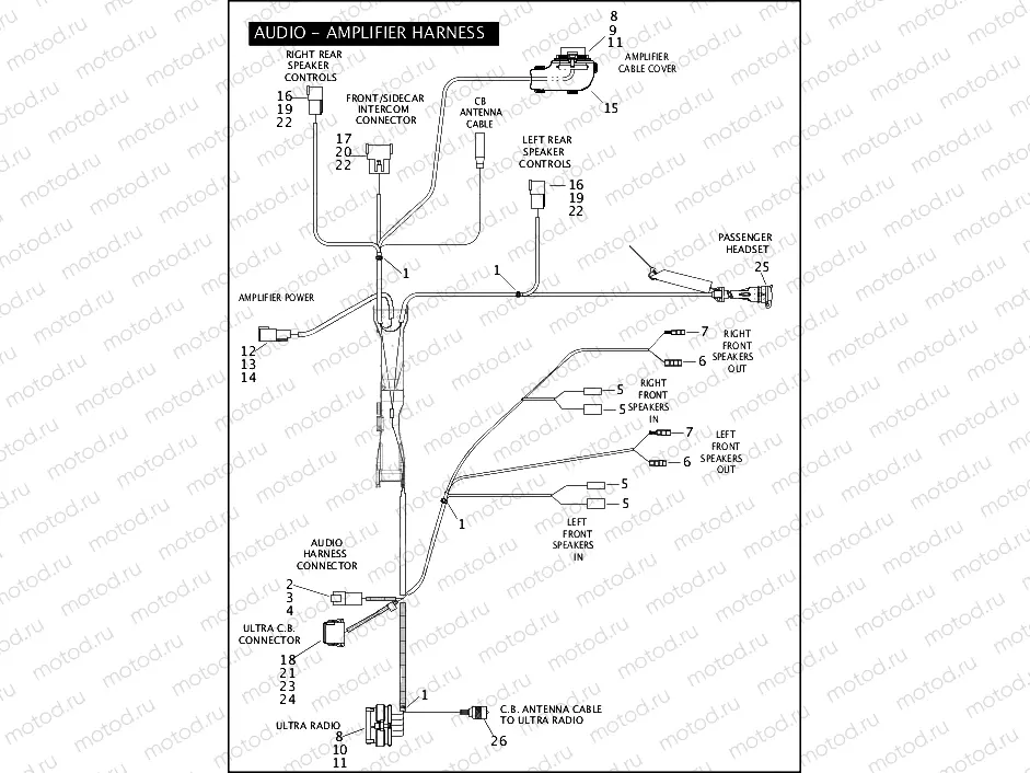 AUDIO - AMPLIFIER HARNESS