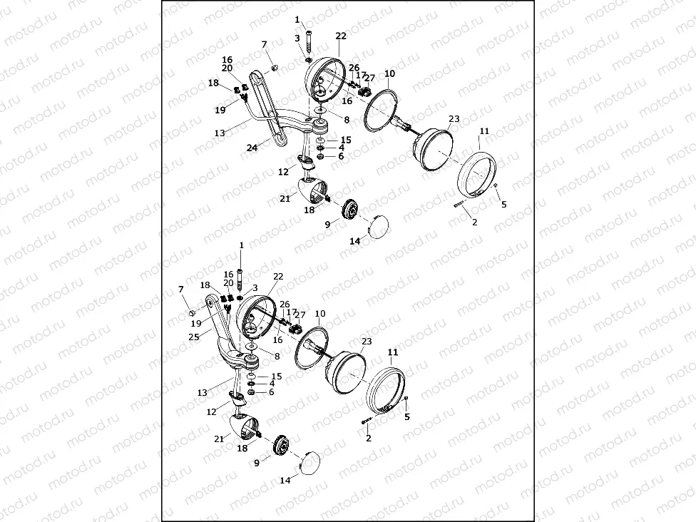 AUXILIARY/FOG LAMPS AND TURN SIGNALS, FRONT - (AUSTRALIA, CANADA, DOMESTIC)