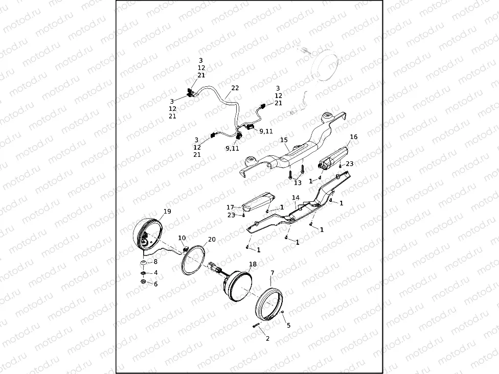 AUXILIARY/FOG LAMPS AND TURN SIGNALS, FRONT - FLDE